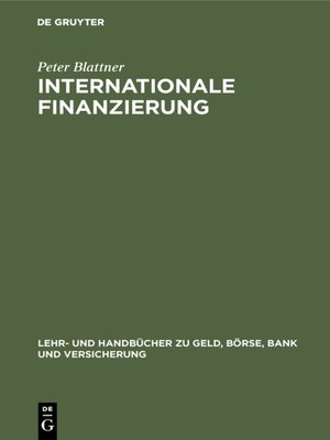 cover image of Internationale Finanzierung